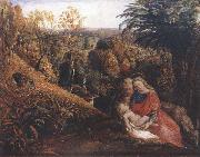 Samuel Palmer Rest on the Flight into Egypt or Holy Family oil